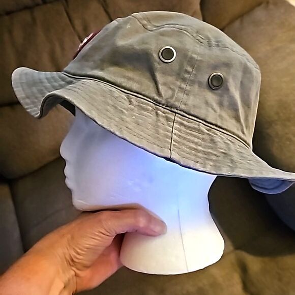 Bucket Hat Cotton by AE Performance OS Army Green Screened ventilation grommets - Picture 2 of 6